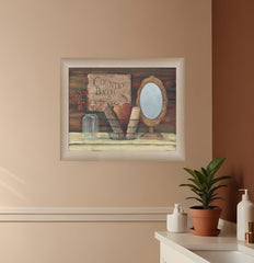 Country Bath 4 Brown Framed Print Bathroom Wall Art - Homeroots