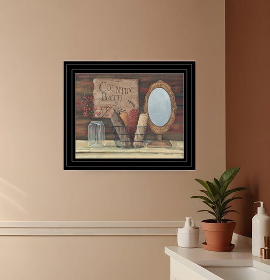 Country Bath 5 Black Framed Print Bathroom Wall Art - Homeroots