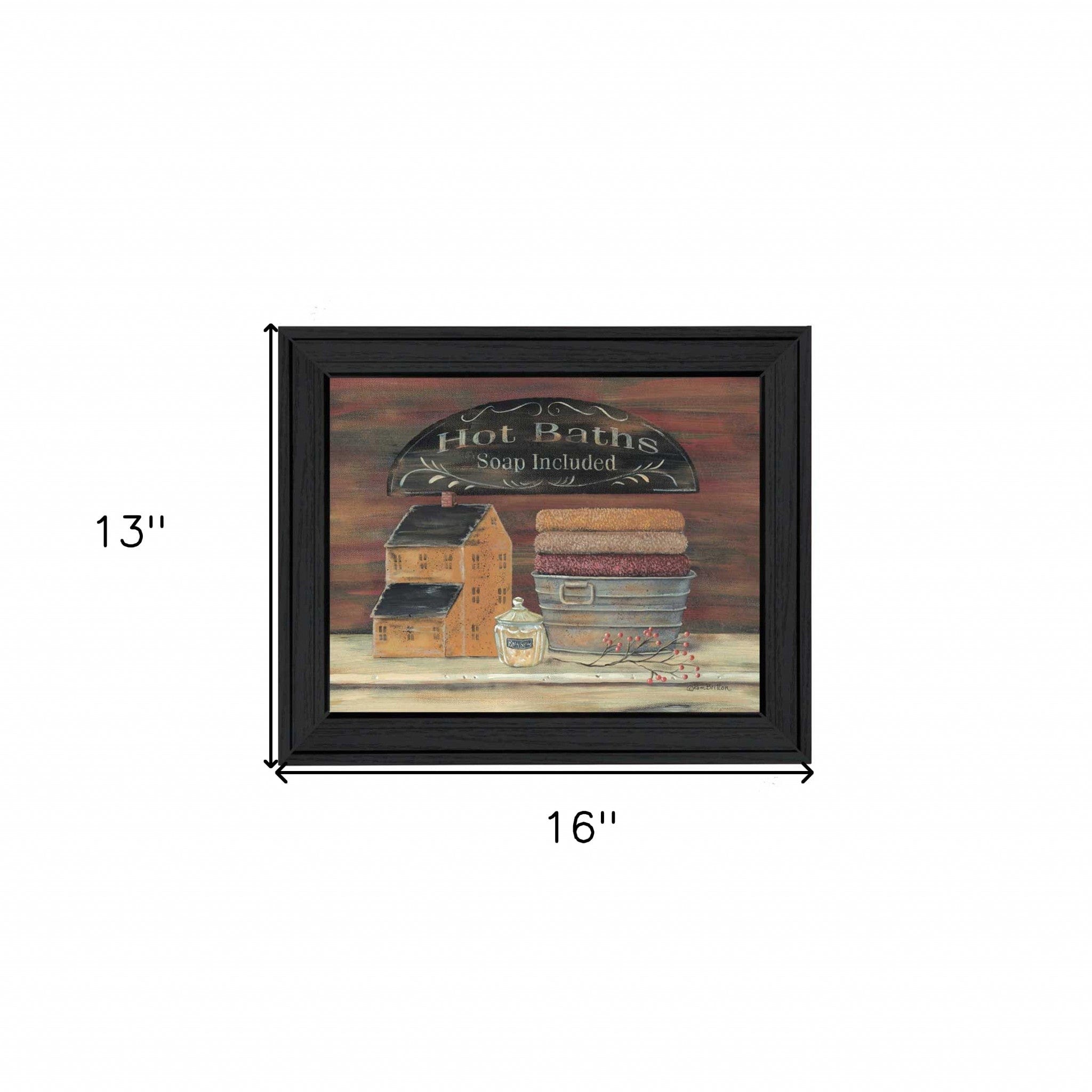 Hot Bath 4 Black Framed Print Bathroom Wall Art - Homeroots