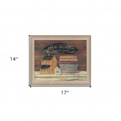 HOT BATH 5 Brown Framed Print Bathroom Wall Art - Homeroots