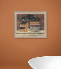 HOT BATH 5 Brown Framed Print Bathroom Wall Art - Homeroots
