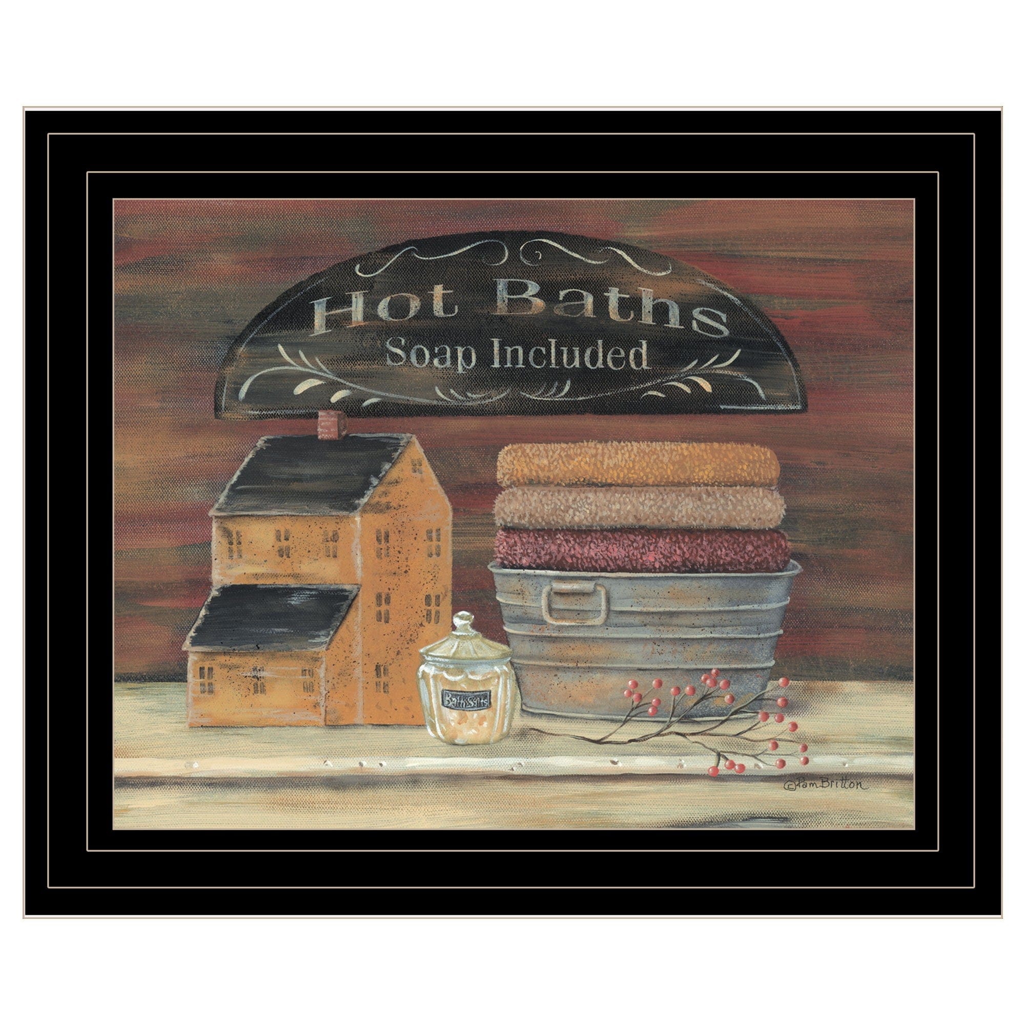 HOT BATH 6 Black Framed Print Bathroom Wall Art - Homeroots