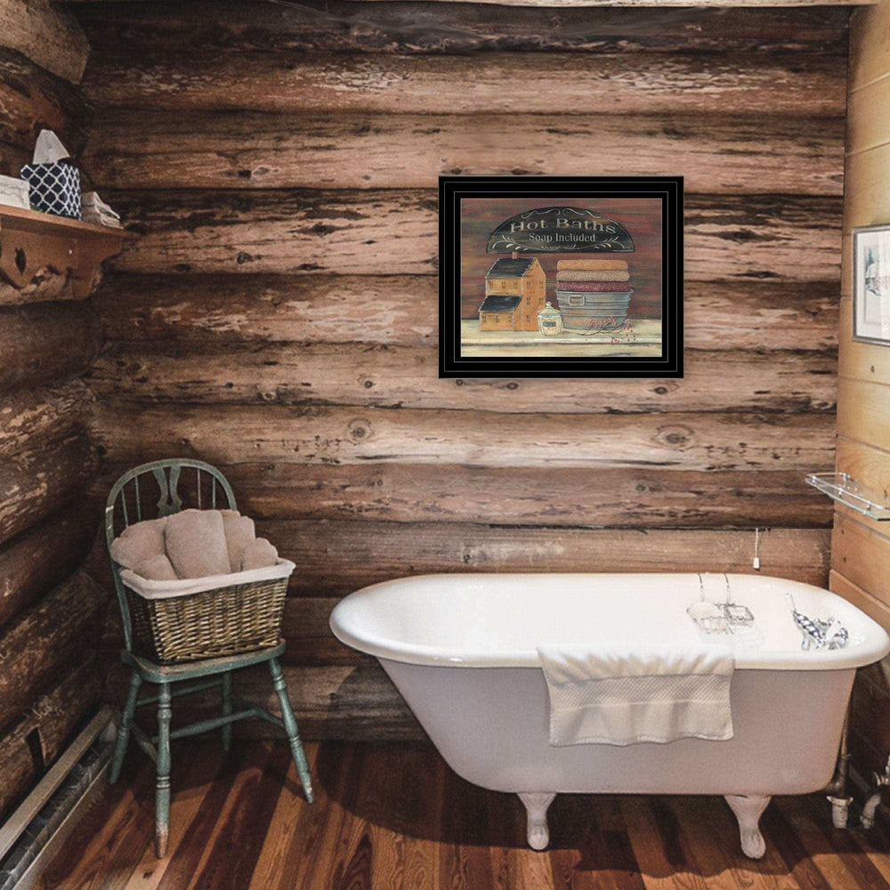 HOT BATH 6 Black Framed Print Bathroom Wall Art - Homeroots - Flyclothing LLC