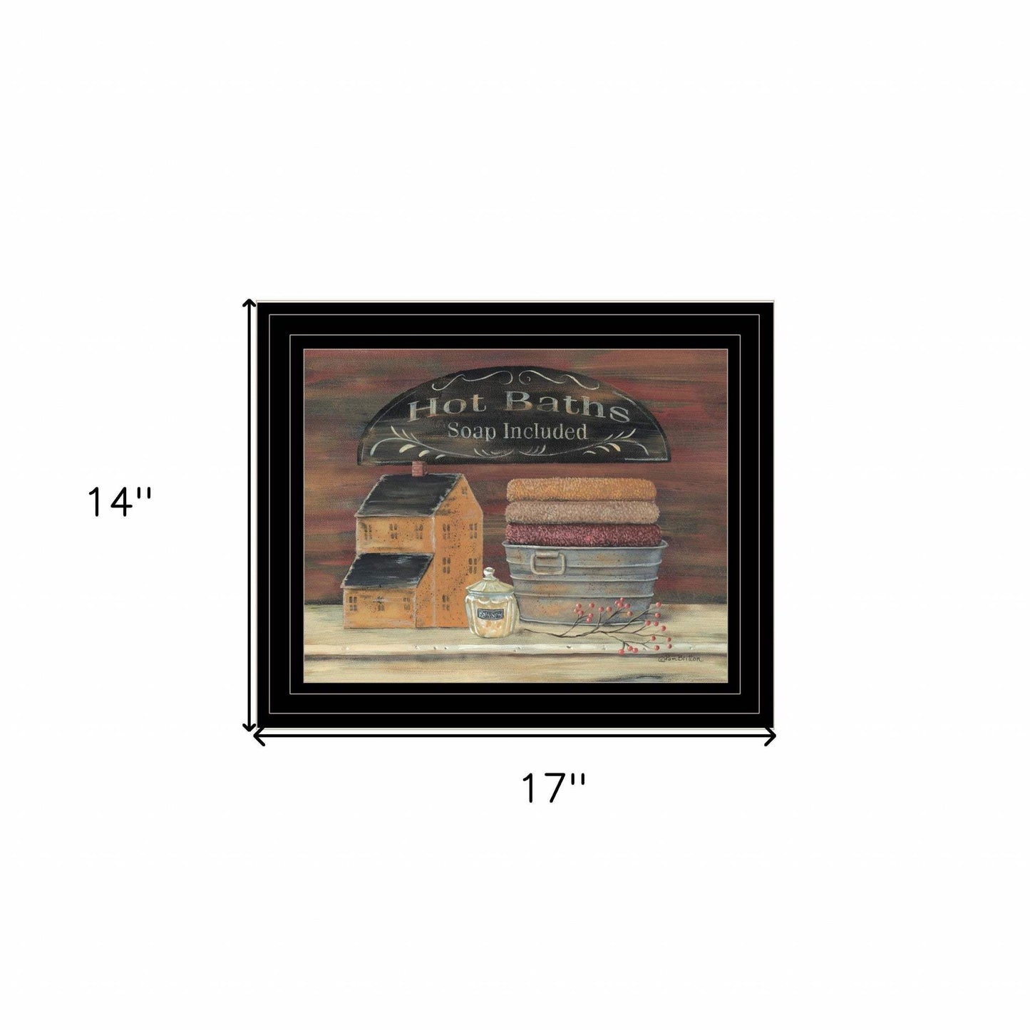 HOT BATH 6 Black Framed Print Bathroom Wall Art - Homeroots - Flyclothing LLC