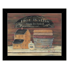HOT BATH 7 Black Framed Print Bathroom Wall Art - Homeroots