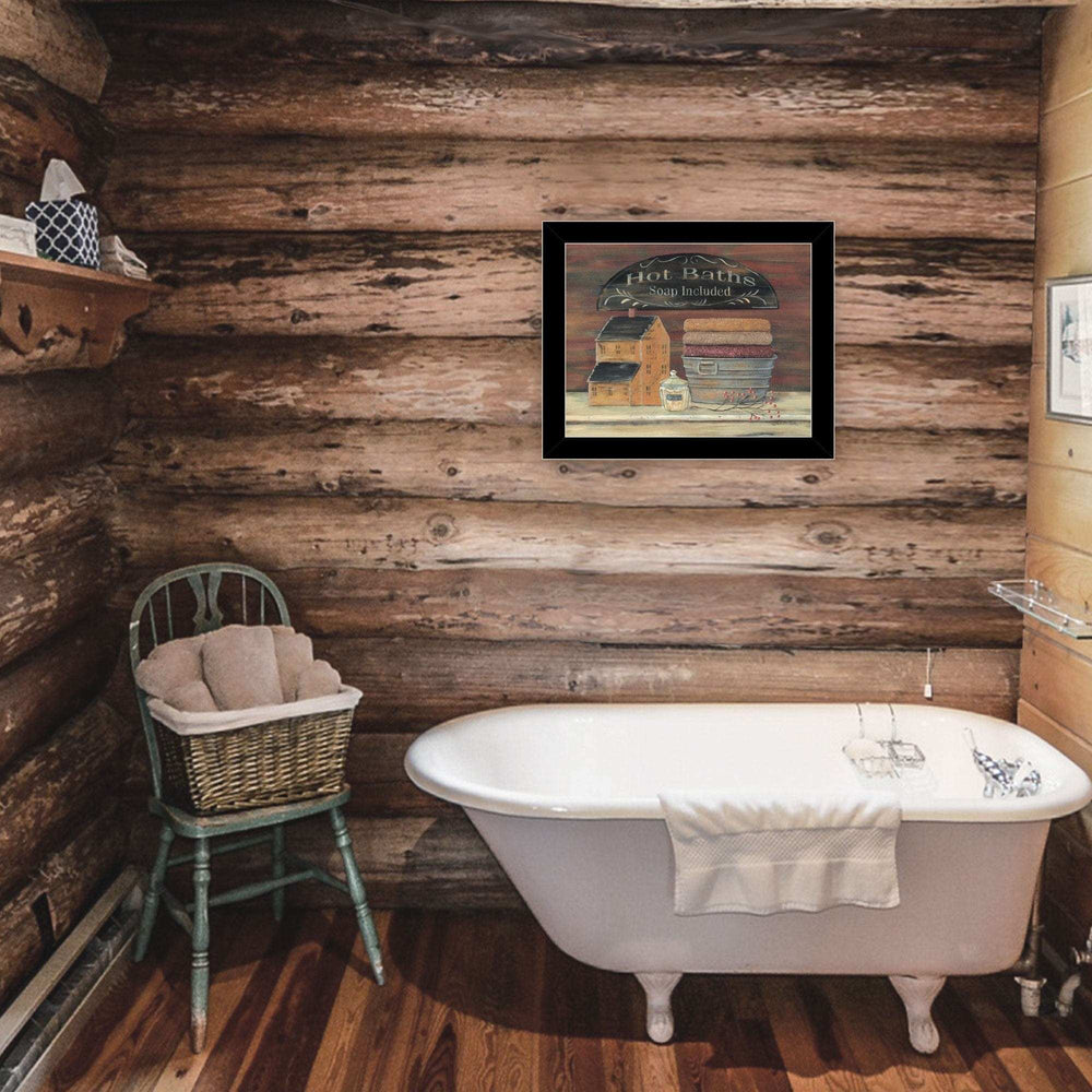 HOT BATH 7 Black Framed Print Bathroom Wall Art - Homeroots - Flyclothing LLC