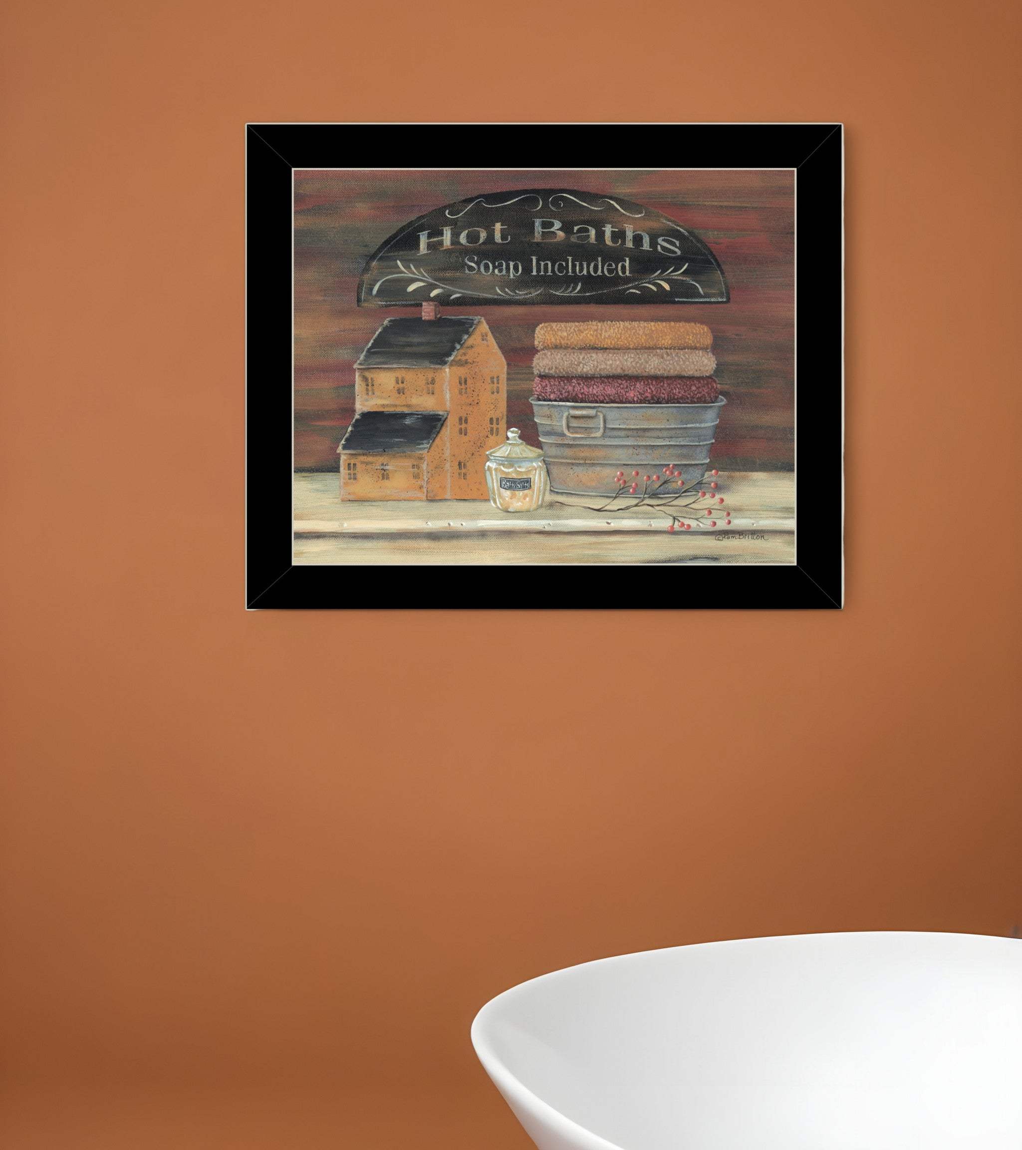 HOT BATH 7 Black Framed Print Bathroom Wall Art - Homeroots - Flyclothing LLC