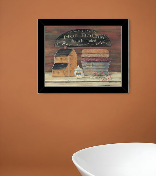 HOT BATH 7 Black Framed Print Bathroom Wall Art - Homeroots