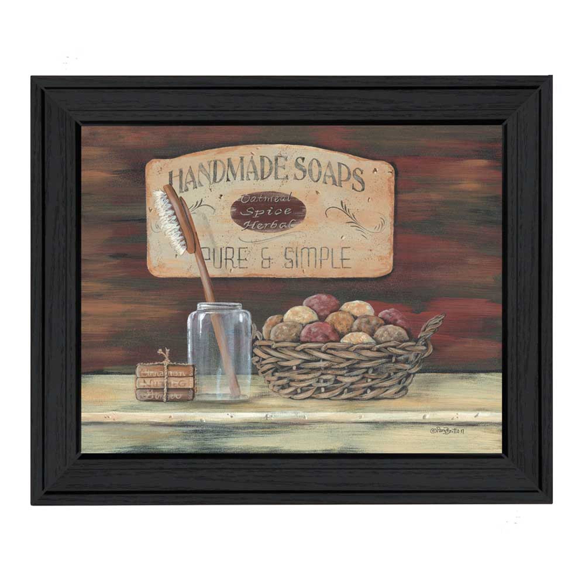 Handmade Soaps 1 Black Framed Print Bathroom Wall Art - Homeroots