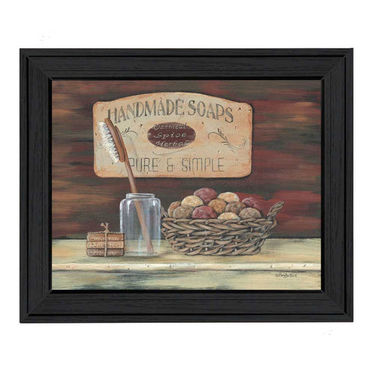 Handmade Soaps 1 Black Framed Print Bathroom Wall Art - Homeroots