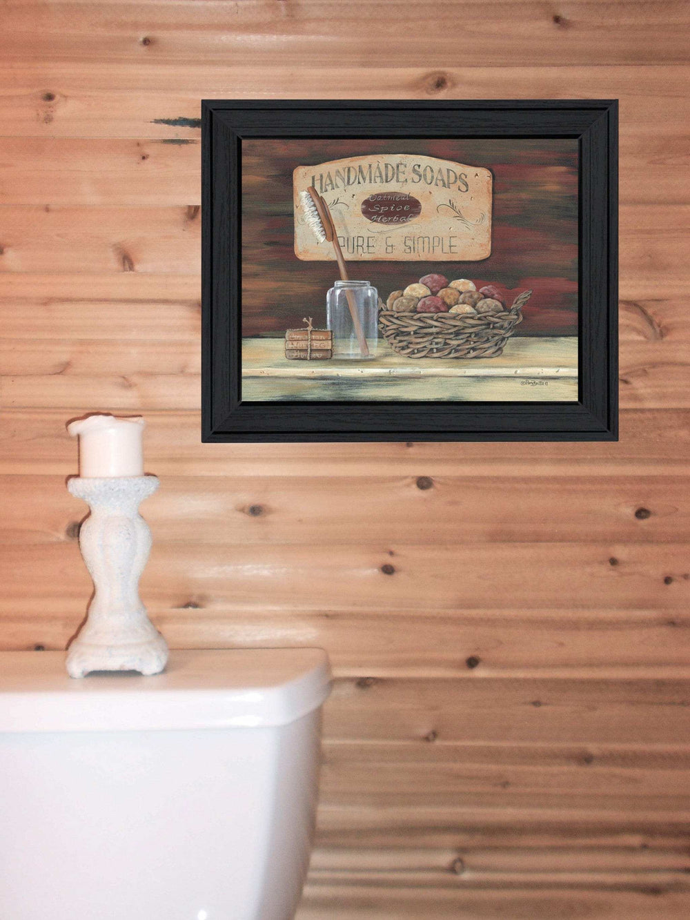 Handmade Soaps 1 Black Framed Print Bathroom Wall Art - Homeroots - Flyclothing LLC