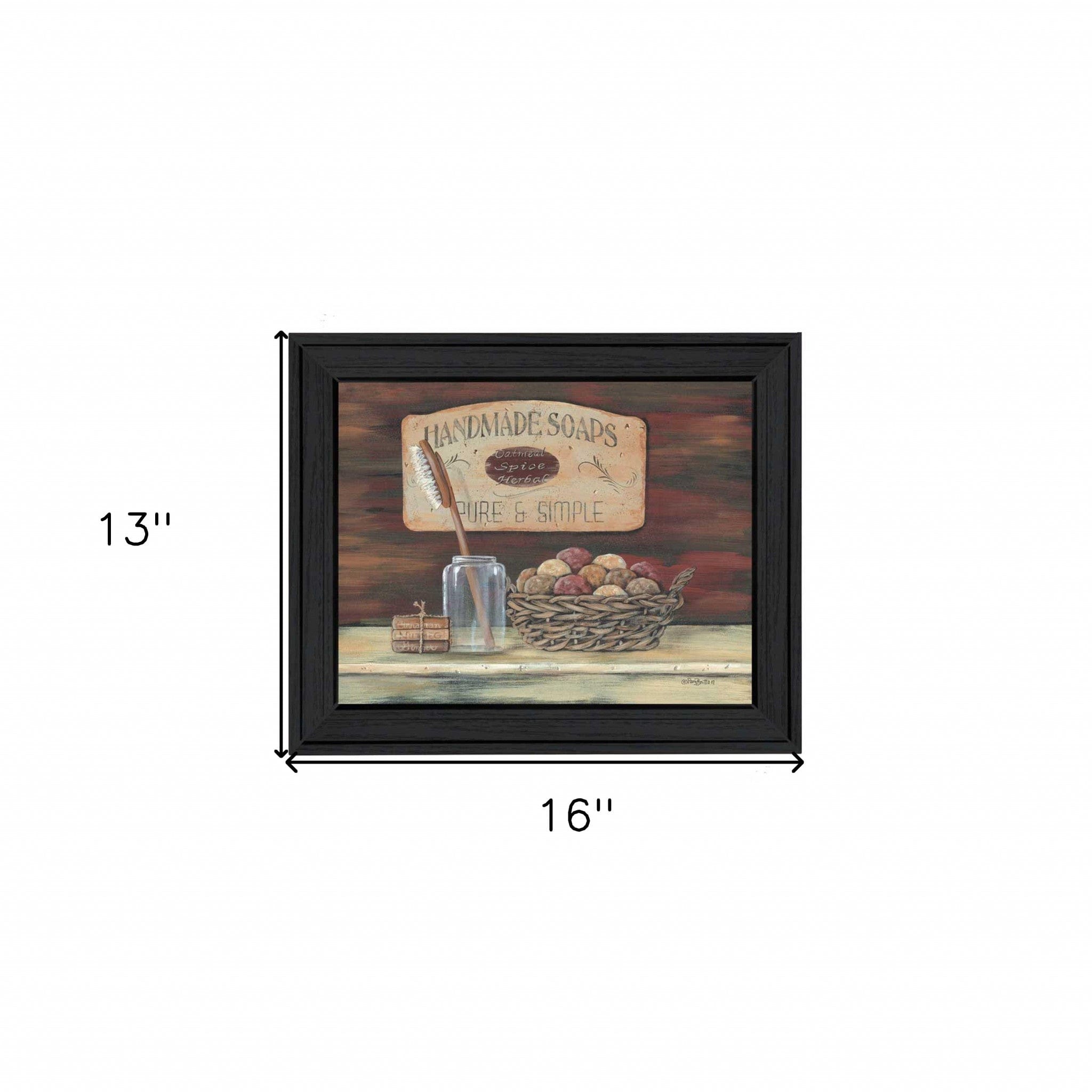 Handmade Soaps 1 Black Framed Print Bathroom Wall Art - Homeroots