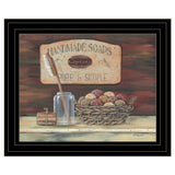 HANDMADE SOAPS 3 Black Framed Print Bathroom Wall Art - Homeroots
