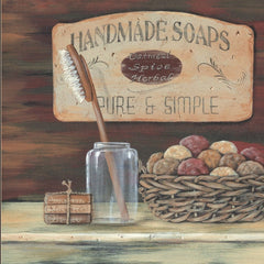 HANDMADE SOAPS 3 Black Framed Print Bathroom Wall Art - Homeroots
