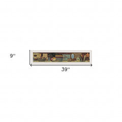 Country Bath Shelf 2 White Framed Print Bathroom Wall Art - Homeroots