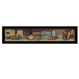 Country Bath Shelf 3 Black Framed Print Bathroom Wall Art - Homeroots - Flyclothing LLC