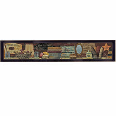 Country Bath Shelf 4 Black Framed Print Bathroom Wall Art - Homeroots