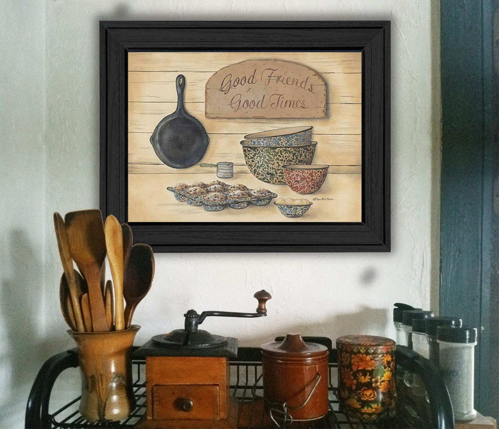 Good Friends 2 Black Framed Print Wall Art - Homeroots - Flyclothing LLC