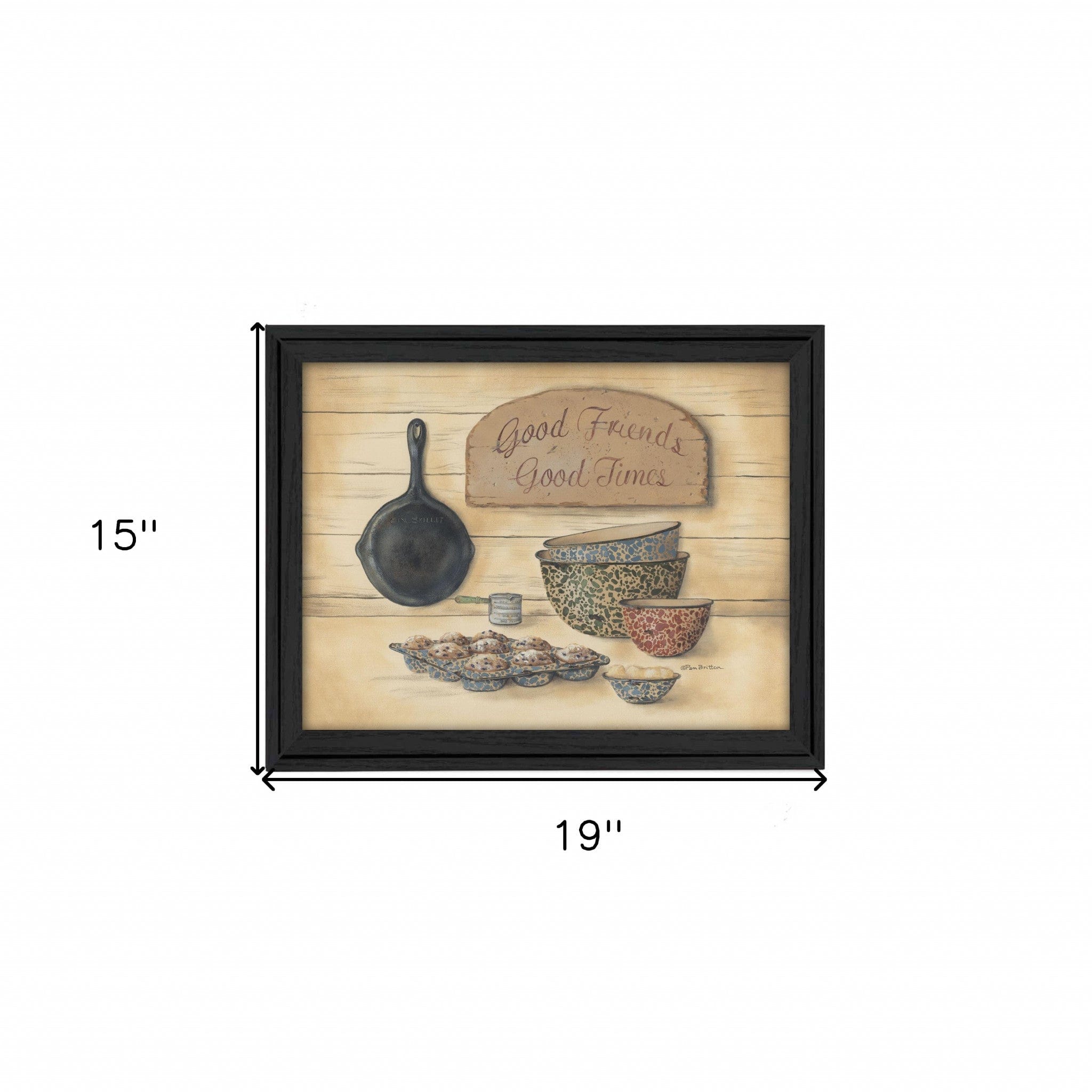 Good Friends 2 Black Framed Print Wall Art - Homeroots