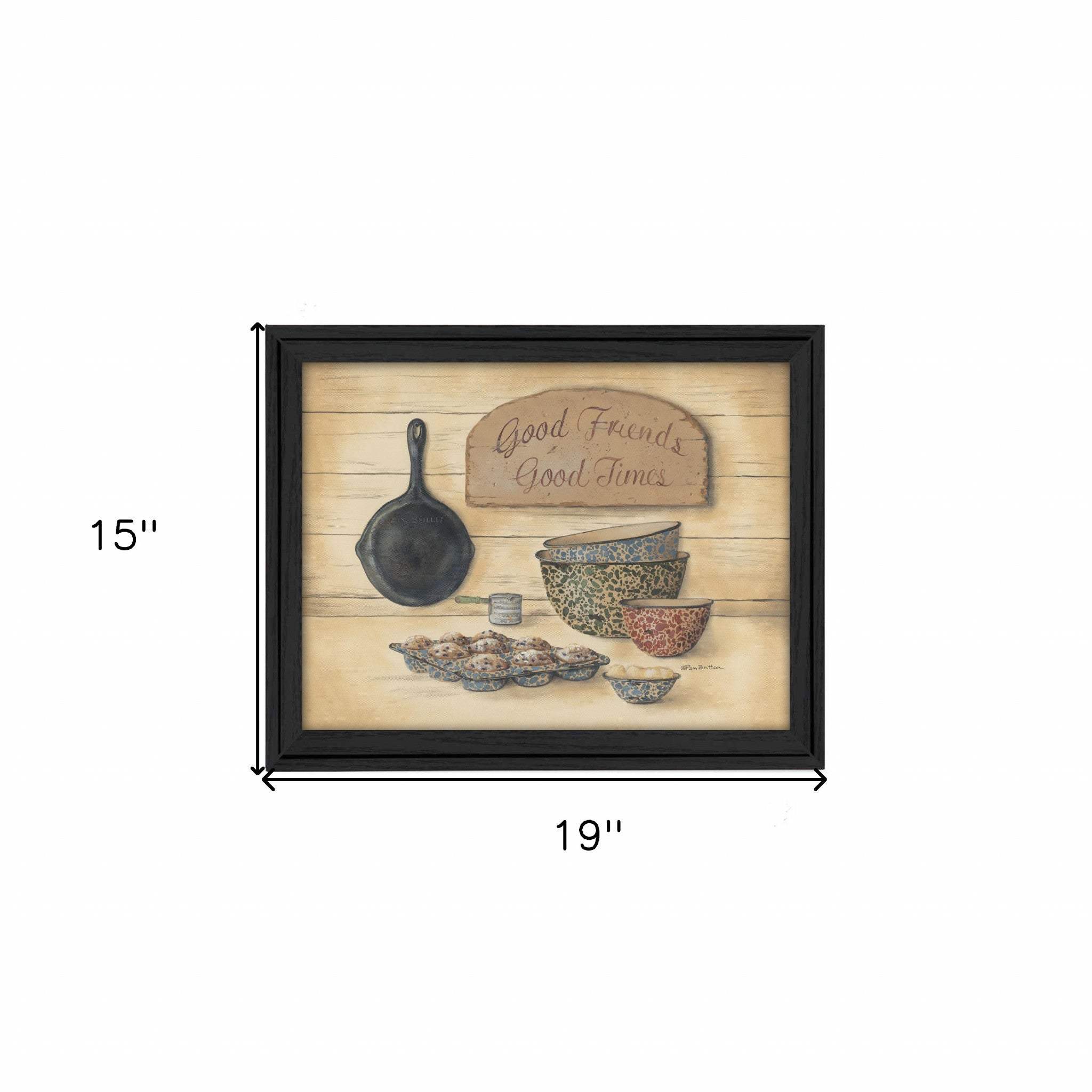 Good Friends 2 Black Framed Print Wall Art - Homeroots - Flyclothing LLC