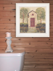 Folk Art Outhouse III 1 White Framed Print Wall Art - Homeroots