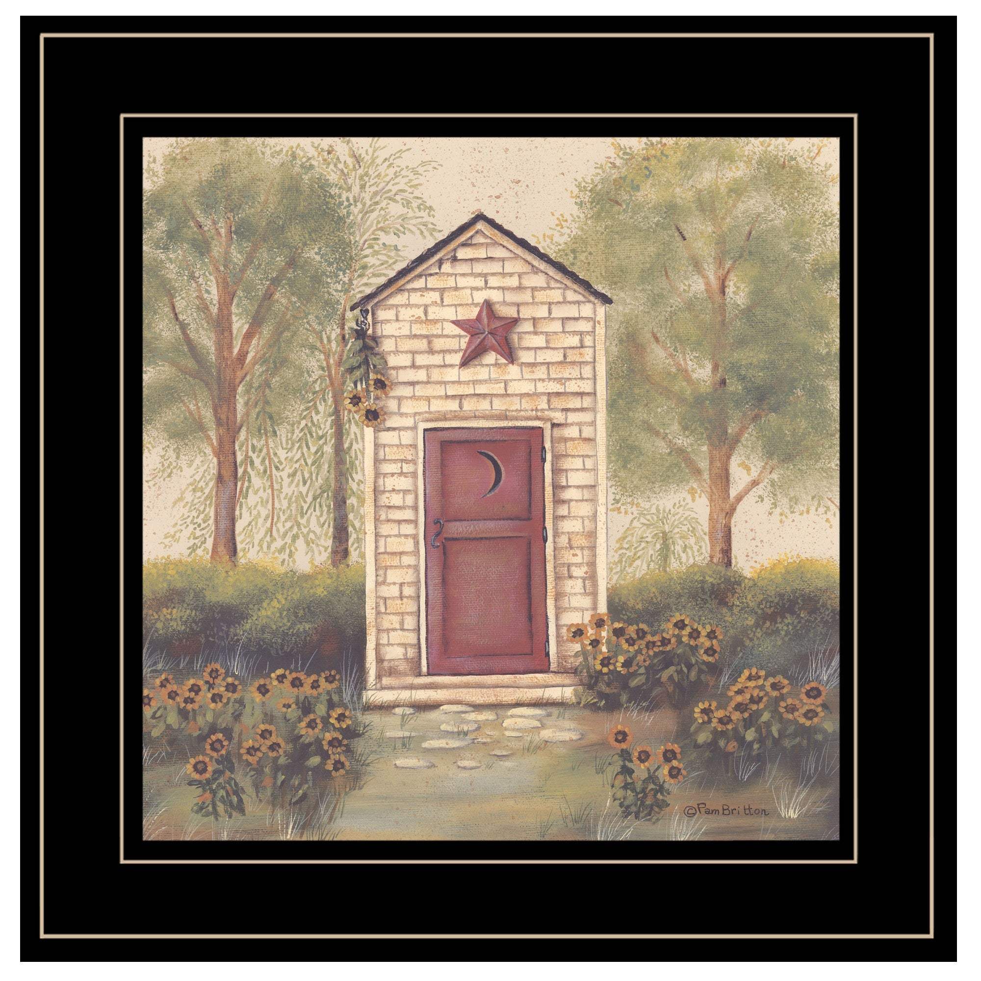 Folk Art Outhouse III 2 Black Framed Print Wall Art - Homeroots - Flyclothing LLC