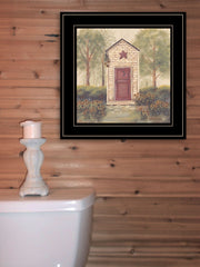 Folk Art Outhouse III 2 Black Framed Print Wall Art - Homeroots