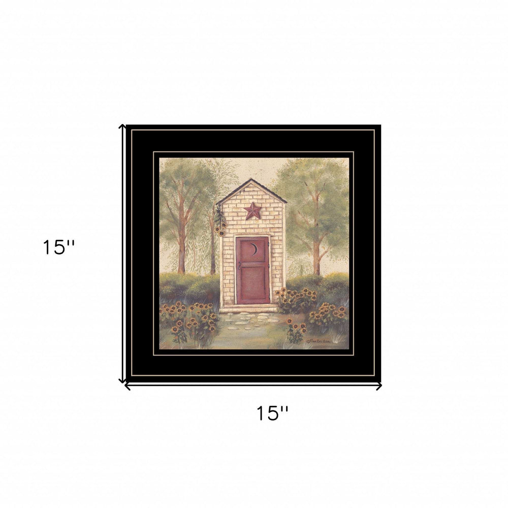 Folk Art Outhouse III 2 Black Framed Print Wall Art - Homeroots - Flyclothing LLC
