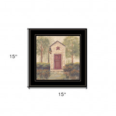 Folk Art Outhouse III 2 Black Framed Print Wall Art - Homeroots