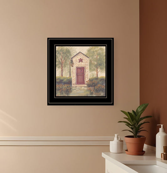 Folk Art Outhouse III 2 Black Framed Print Wall Art - Homeroots