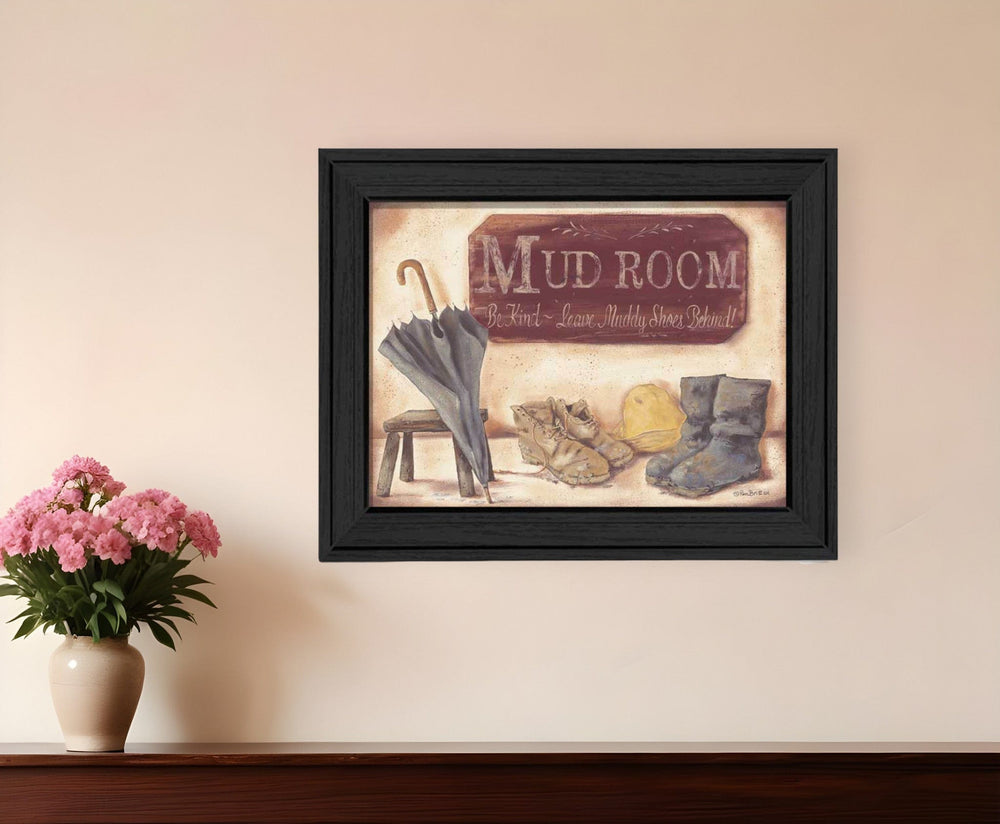 Muddy Shoes Black Framed Print Wall Art - Homeroots