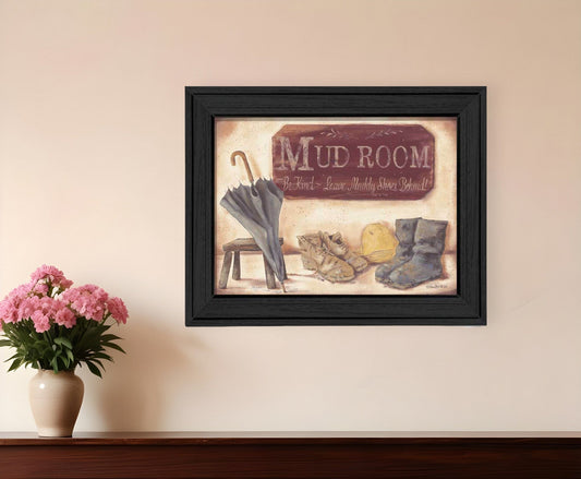 Muddy Shoes Black Framed Print Wall Art - Homeroots