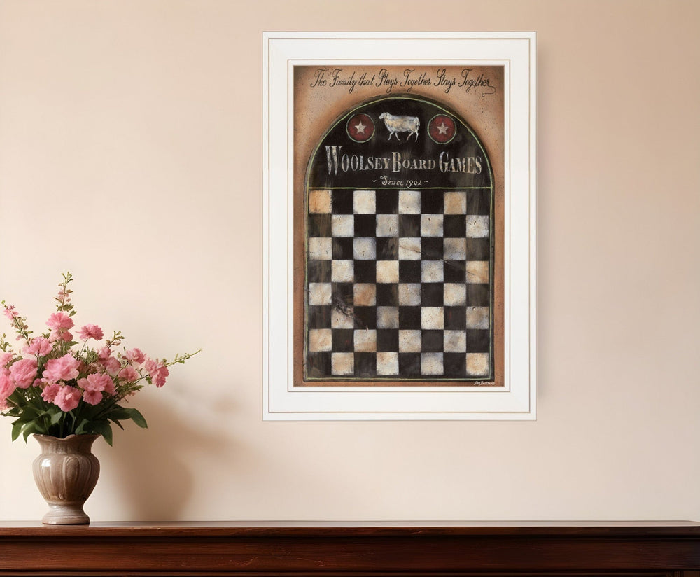 Woolsey Board Game 1 White Framed Print Wall Art - Homeroots