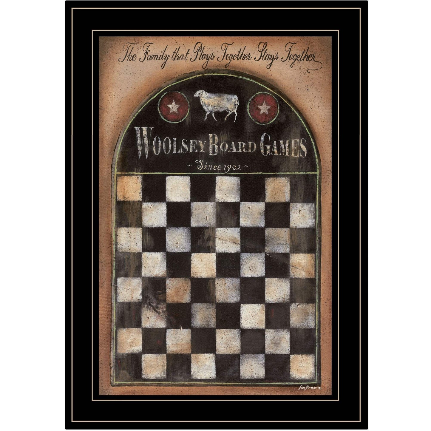 Woolsey Board Game 2 Black Framed Print Wall Art - Homeroots - Flyclothing LLC
