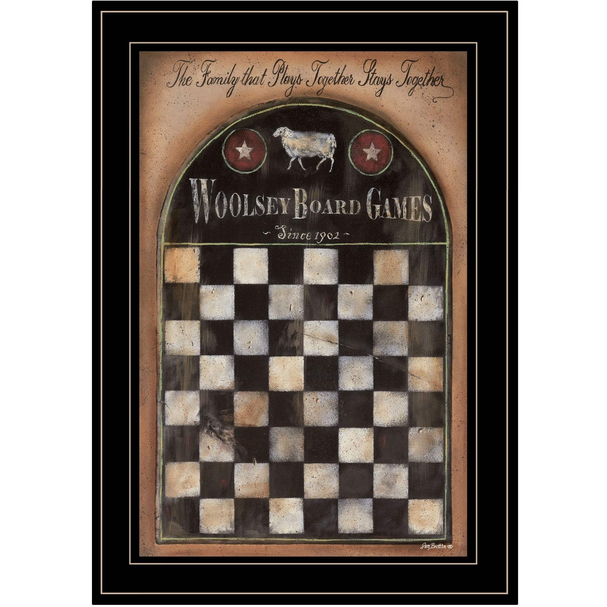 Woolsey Board Game 2 Black Framed Print Wall Art - Homeroots - Flyclothing LLC