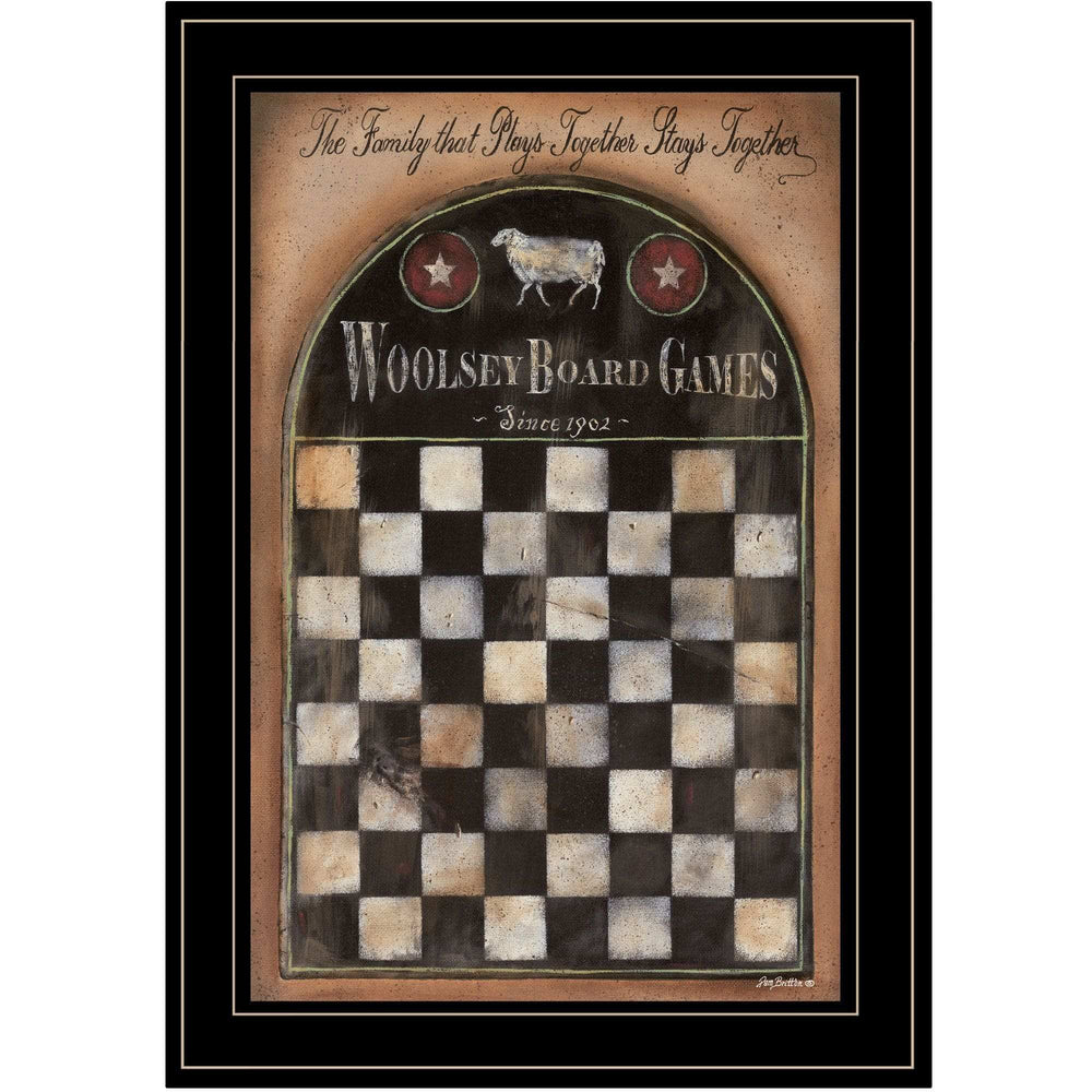 Woolsey Board Game 2 Black Framed Print Wall Art - Homeroots - Flyclothing LLC