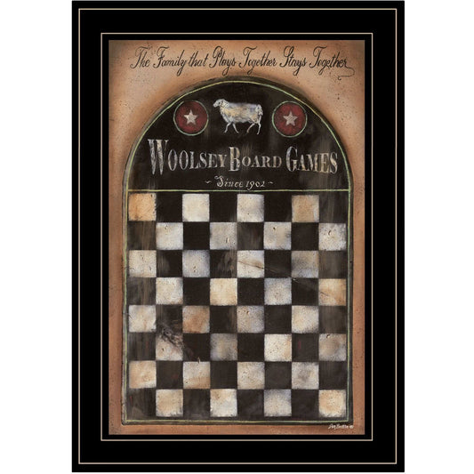 Woolsey Board Game 2 Black Framed Print Wall Art - Homeroots - Flyclothing LLC