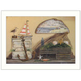 Beach Cottage White Framed Print Wall Art - Homeroots - Flyclothing LLC
