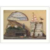 Beach Cottage White Framed Print Wall Art - Homeroots - Flyclothing LLC