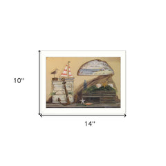 Beach Cottage White Framed Print Wall Art - Homeroots