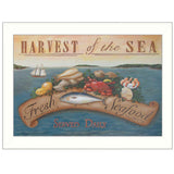 Sea Harvest White Framed Print Kitchen Wall Art - Homeroots - Flyclothing LLC