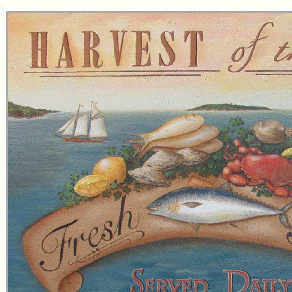 Sea Harvest White Framed Print Kitchen Wall Art - Homeroots - Flyclothing LLC