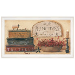 Primitives and Vintage 2 White Framed Print Wall Art - Homeroots