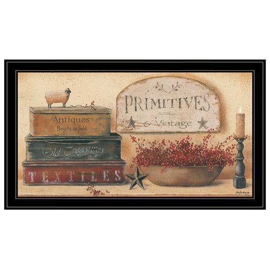 Primitives and Vintage III Black Framed Americana Print Wall Art - Homeroots