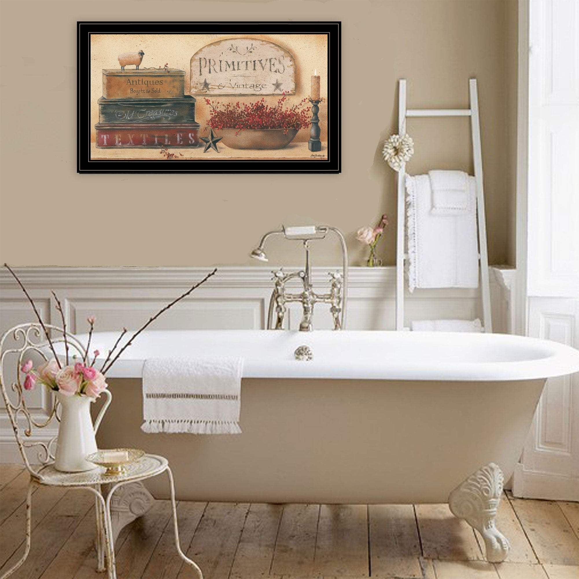 Primitives and Vintage III Black Framed Americana Print Wall Art - Homeroots - Flyclothing LLC