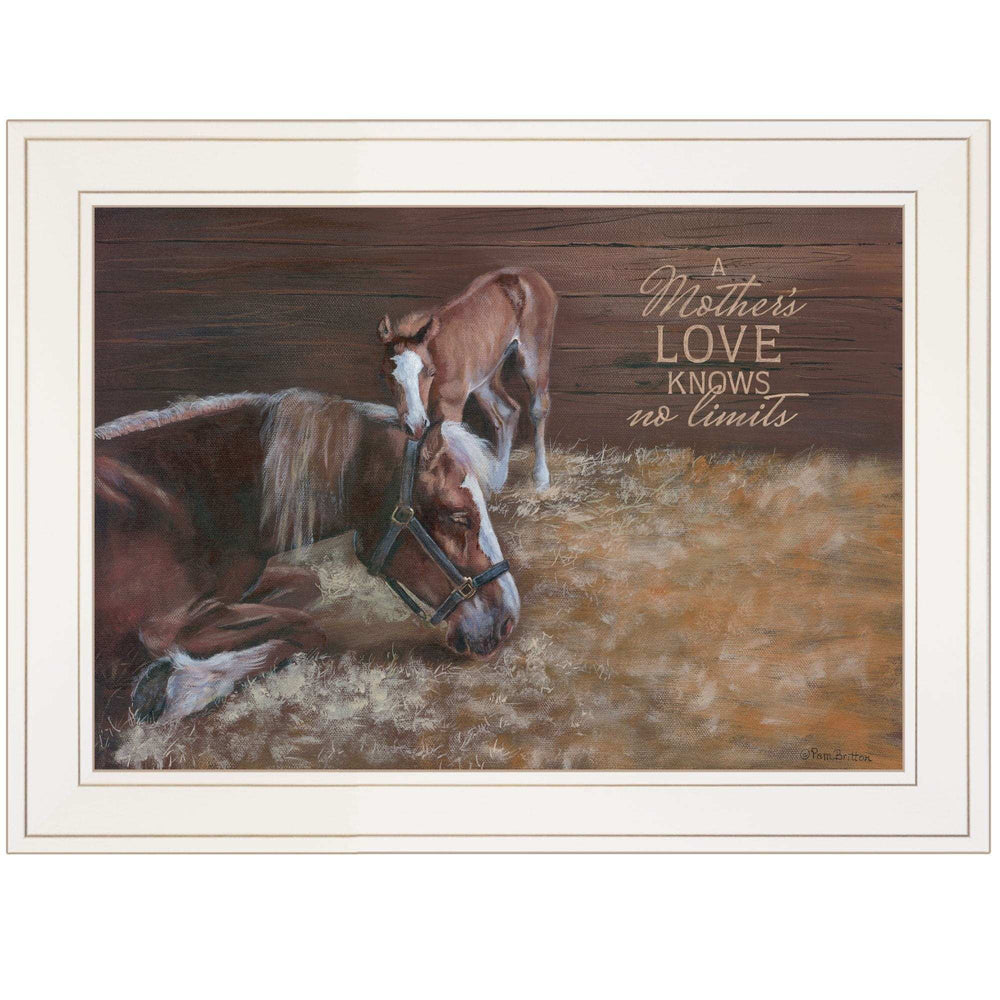 A Mother Love Horses 1 White Framed Print Wall Art - Homeroots - Flyclothing LLC
