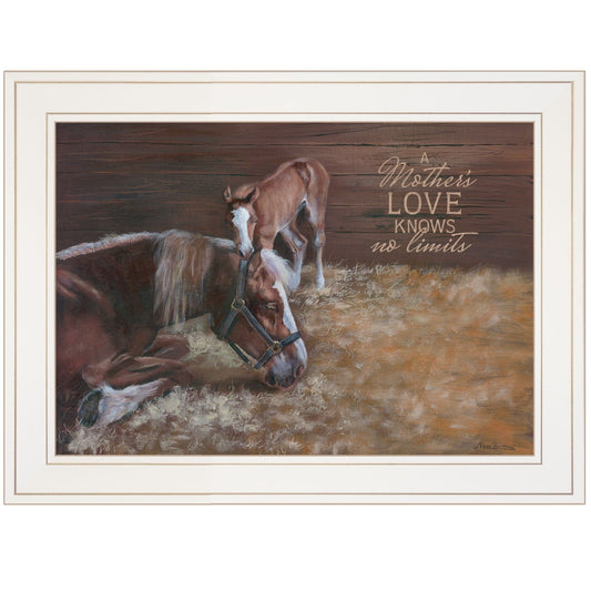 A Mother Love Horses 1 White Framed Print Wall Art - Homeroots