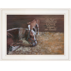 A Mother Love Horses 1 White Framed Print Wall Art - Homeroots