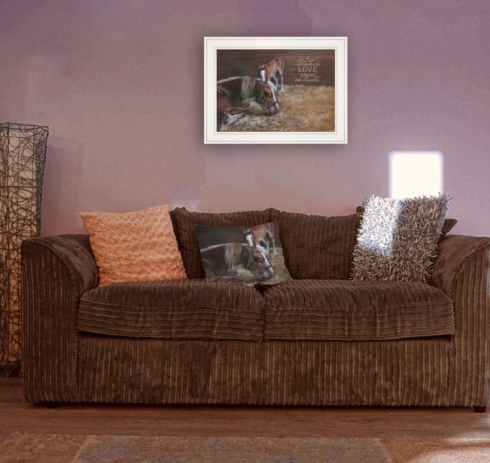 A Mother Love Horses 1 White Framed Print Wall Art - Homeroots - Flyclothing LLC