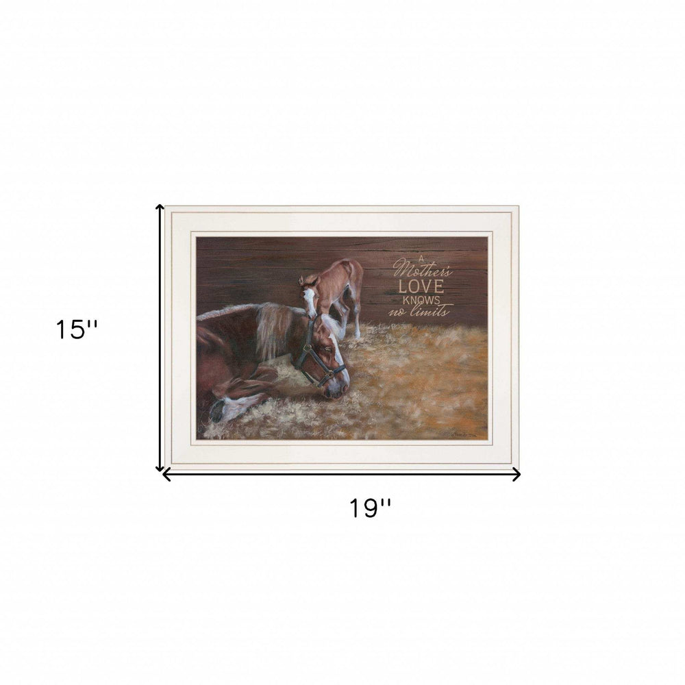 A Mother Love Horses 1 White Framed Print Wall Art - Homeroots - Flyclothing LLC
